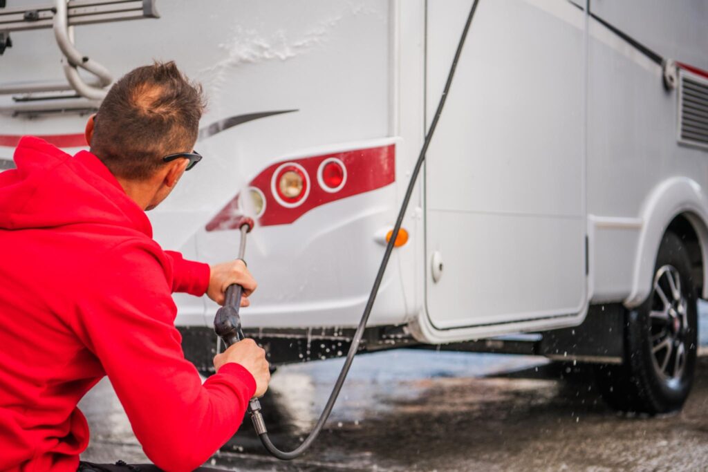 pulire il camper